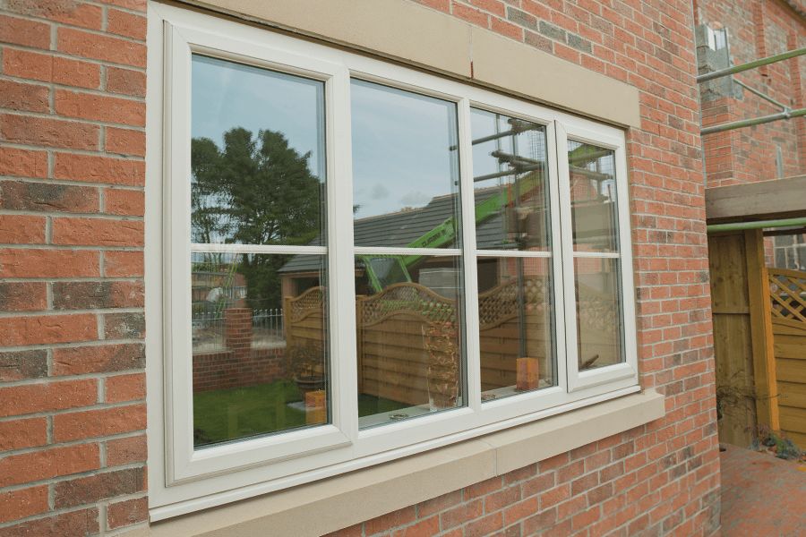 Cream uPVC casement windows