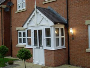 White uPVC porch with front door